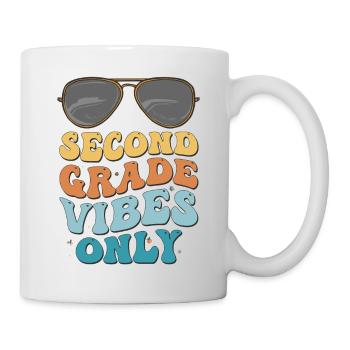Second Grade Vibes seulement Vintage de la rentrée scolaire - Mug blanc - blanc - Droite