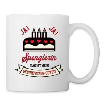 Spenglerin Geburtstag Geburtstagsoutfit Klempnerin - Tasse - Weiß - Rechts