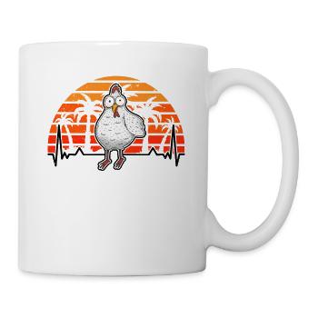 Poulets Heartbeat Chicken Farmer - Mug blanc - blanc - Droite
