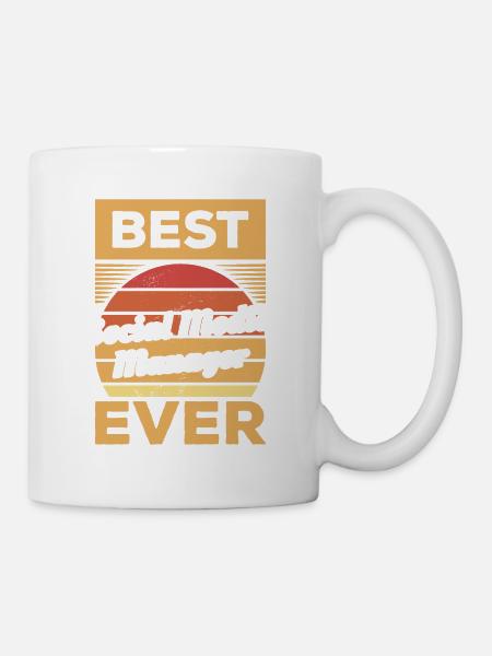 Vintage Bester Social-Media-Manager aller Zeiten - Tasse - Weiß