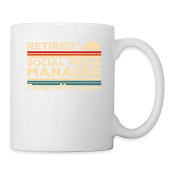 Vintage Social-Media-Manager im Ruhestand nicht mein - Tasse - Weiß - Rechts