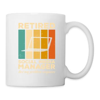 Vintage Social-Media-Manager im Ruhestand nicht mein - Tasse - Weiß - Rechts