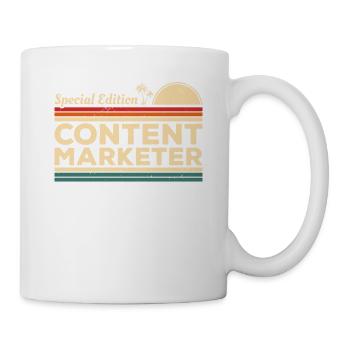 Vintage-Sonderausgabe Content-Vermarkter Marketing - Tasse - Weiß - Rechts