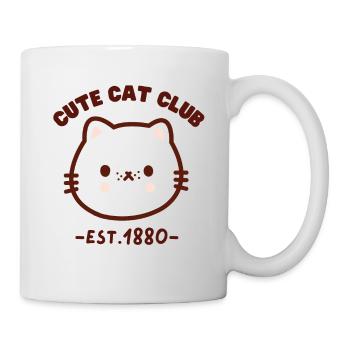 Cute Cat Club Kawaii Retro Style - Mug - white - Right