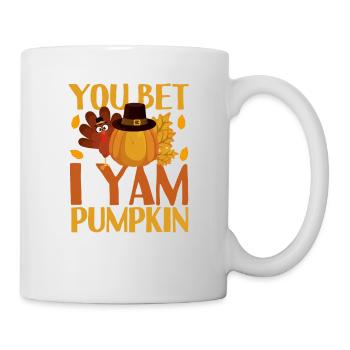 Vous pariez I Yam Pumpkin Pie drôle Thanksgiving - Mug blanc - blanc - Droite