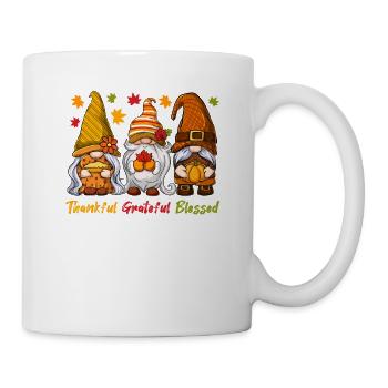 Dankbar Dankbar Gesegnet Lustig Thanksgiving - Tasse - Weiß - Rechts