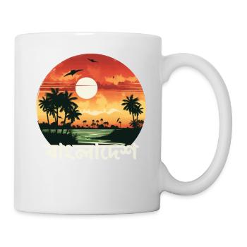 Bangladesh Bangladeshi Flag Vintage Sunset - Tasse - Weiß - Rechts