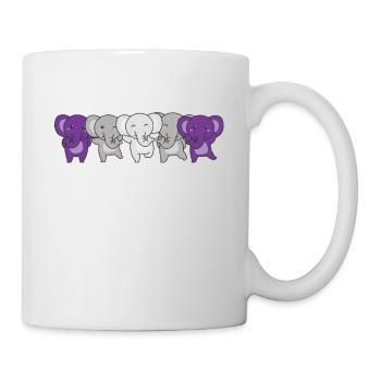 Graysexual Flag Pride LGBTQ Cute Elephant - Mug - white - Right