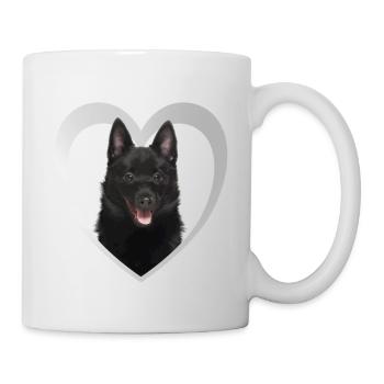 Amoureux des chiens - Cœur de chien - Schipperke - Mug blanc - blanc - Droite