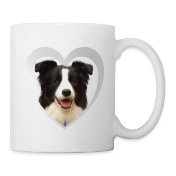 Amoureux des chiens - Cœur de chien - Border Collie - Mug blanc - blanc - Droite