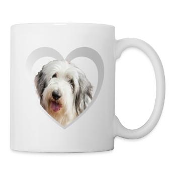 Dog Lovers - Dogs Heart - Old English Sheepdog - Mug blanc - blanc - Droite