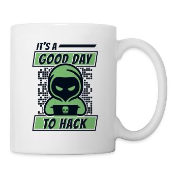 C’est une bonne journée pour pirater l’ingénierie sociale - Mug blanc - blanc - Droite