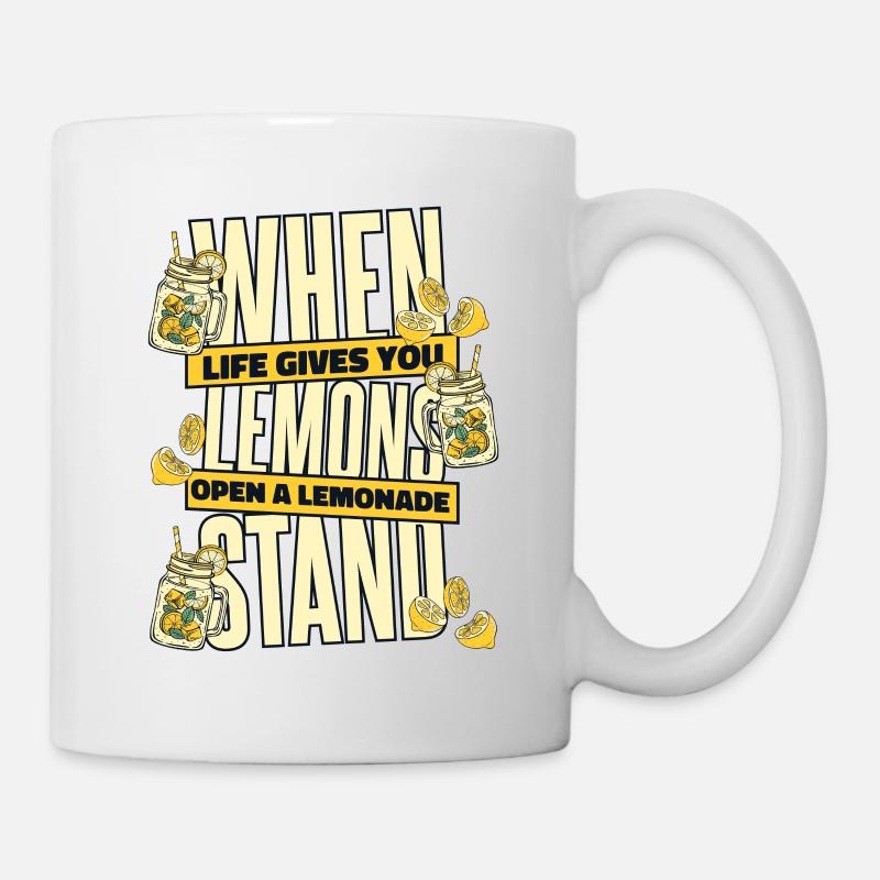 When Life Gives You Lemons Open Lemonade Stand - Tasse - Weiß