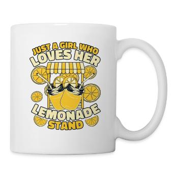 Une fille qui aime sa limonade stand Limonade - Mug blanc - blanc - Droite