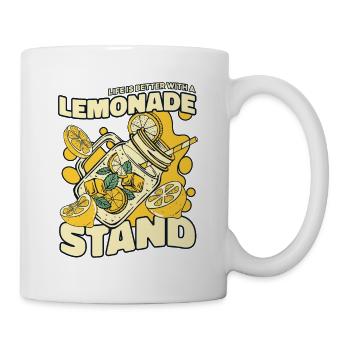 La vie est meilleure avec un stand de limonade Limonade - Mug blanc - blanc - Droite