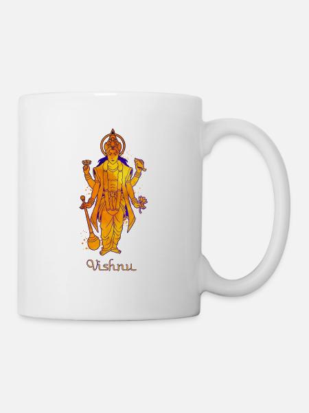 Hindu Gott - Vishnu - Tasse - Weiß