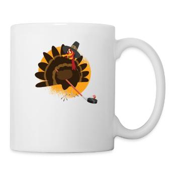 Thanksgiving Day Turkey game Hockey Player - Mug - white - Right