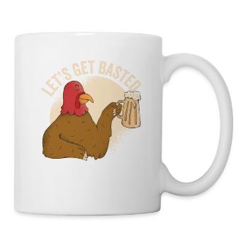 Let's Get Basted Thanksgiving Day Funny Happy - Tasse - Weiß - Rechts