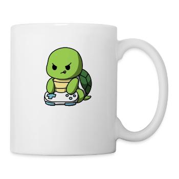 Gamer turtle funny console gamer - Mug - white - Right