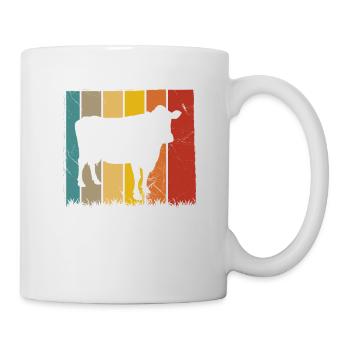 Cow Farmer Retro Gift - Mug - white - Right