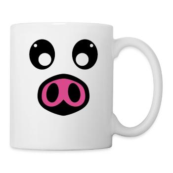 Déguisement de cochon - Mug blanc - blanc - Droite
