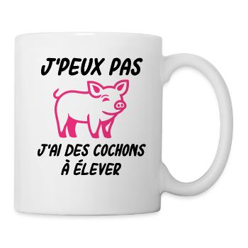 Eleveur de cochon - Mug blanc - blanc - Droite
