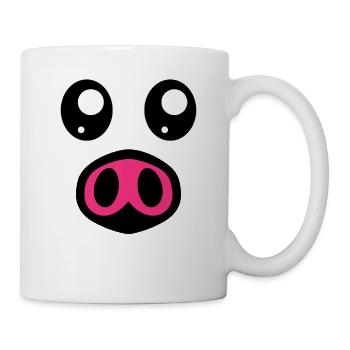 Costume de cochon - Mug blanc - blanc - Droite