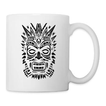 Tribal Tiki Maori Masque Polynésien Rétro Polynésien - Mug blanc - blanc - Droite