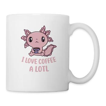 I Love Coffee a Lotl Cute Axolotl - Mug - white - Right
