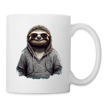 Urban Sloth - Cool Sunglasses Design - Mug - white - Right