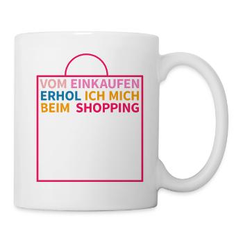 Shopping Shirt für Frauen beim Einkaufen - Tasse - Weiß - Rechts