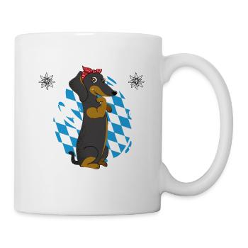 Teckel J’aime la Bavière - Mug blanc - blanc - Droite