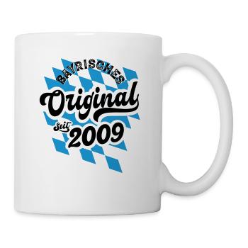 2009 Bayrisches Original seit 2009 Geburtstag - Tasse - Weiß - Rechts