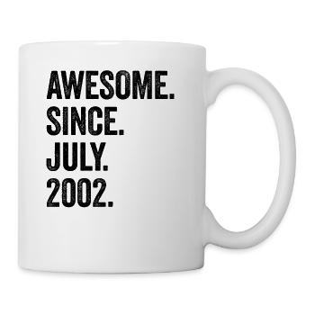 21 Years Old Awesome Since July 2002 21st Birthday - Mug - white - Right