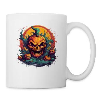 Bad Pumpkin Böser Kürbis Halloween - Tasse - Weiß - Rechts