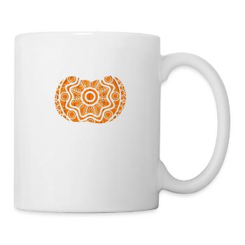 Kürbisspitze Halloween Erntedank Herbst Herbst - Tasse - Weiß - Rechts