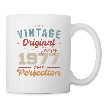 Juillet 1977 Anniversaire Juillet 1977 Original 1977 Juillet - Mug blanc - blanc - Droite