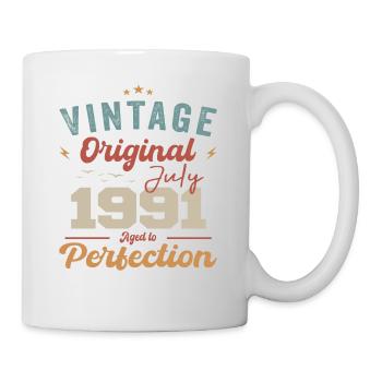 Juillet 1991 Anniversaire Juillet 1991 Original 1991 Juillet - Mug blanc - blanc - Droite
