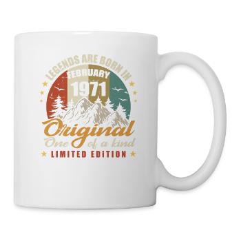 Originelle Legenden werden im Februar 1971 🎉 geboren - Tasse - Weiß - Rechts