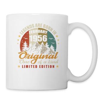 Originelle Legenden werden im Februar 1956 🎉 geboren - Tasse - Weiß - Rechts