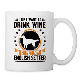 Setter anglais et Wine English Setter - Mug blanc - blanc - Droite