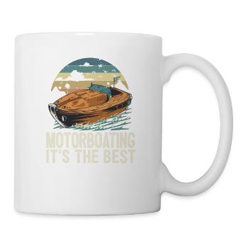 Bateau à moteur. C’est la meilleure vie est meilleure au - Mug blanc - blanc - Droite