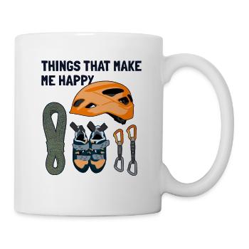 Things That Make Me Happy Alpinklettern Kraxler - Tasse - Weiß - Rechts