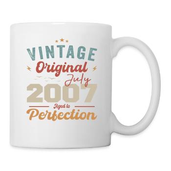 Juillet 2007 Anniversaire Juillet 2007 Original 2007 Juillet - Mug blanc - blanc - Droite