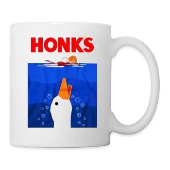 Honk Jaws Funny Goose Duck - Mug - white - Right