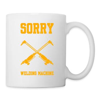 Désolé, j’ai des projets avec ma machine à souder - Mug blanc - blanc - Droite