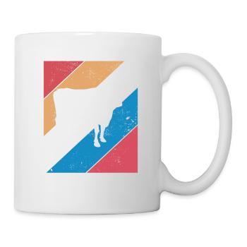 Kuh Retro Muh Landwirt Milch Bauernhof Geschenk - Tasse - Weiß - Rechts