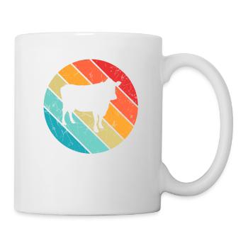 Cow Animal Farmer Moo Retro Farm Gift - Mug blanc - blanc - Droite