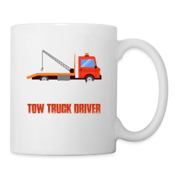 Plus badass qu’un conducteur de dépanneuse est sa femme op - Mug blanc - blanc - Droite