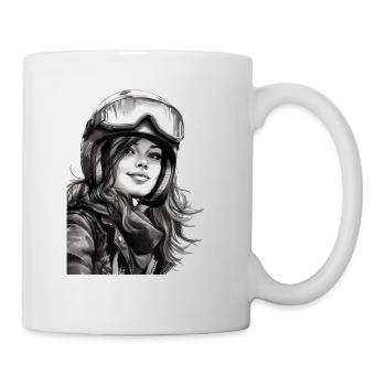 Motorradfahrerin für eine Motorradfahrerin - Tasse - Weiß - Rechts